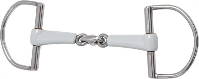 Produktbild von Beris D-Ring Gebiss aus Kunststoff in Grau und Silber für Pferde