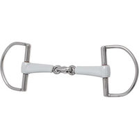 Produktbild von Beris D-Ring Gebiss aus Kunststoff in Grau und Silber für Pferde