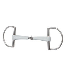 Beris D-Ring Gebiss einfach gebrochen für Pferde in Grau und Weiß – Bild 1 von 5