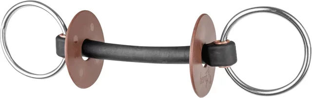 Beris Doppelring-Trense WA Ring Stange Soft für Pferde aus Kunststoff in Silber – Bild 1 von 2