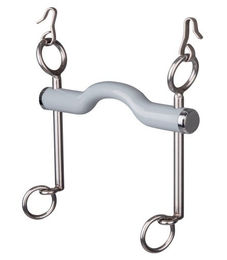 Beris Gebiss Dressurkandare mit Zungenbogenstange Lang Hard Grau Edelstahl 13 cm – Bild 1 von 8