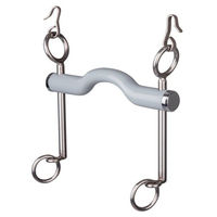 Produktbild von Beris Gebiss Dressurkandare mit Zungenbogenstange Lang Hard Grau Edelstahl 13 cm