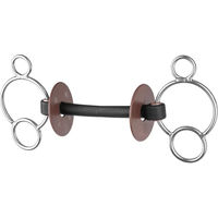 Produktbild von Beris Gebiss für Pferde 3-Ring oder 4-Ring mit Soft Stange aus Kunststoff in Silber