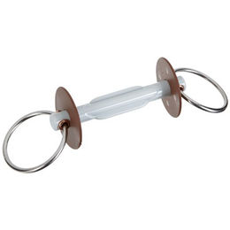 Beris Gebiss Schmetterlingsstange Hard Grau mit Wassertrense und Ring 7,5cm – Bild 1 von 6