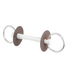 Beris Gebiss Wassertrense mit Comfortstange und 7,5 cm Ringen in Weiß – Bild 1 von 8