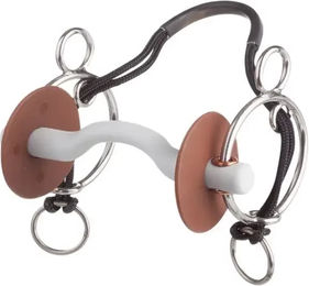 Beris Kombiniertes Gebiss mit Zungenbogenstange für Pferde Grau aus Kunststoff – Bild 1 von 3