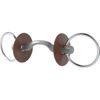 Produktbild von Beris Konnex Fin Gebiss für Pferde mit Zungenfreiheit und Ring in Silber und Grau