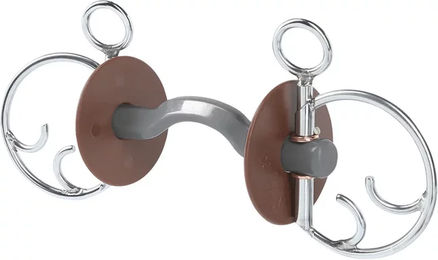 Beris Konnex Springkombikandare Gebiss für Pferde mit Zungenöffnung aus Kunststoff 130mm Hard – Bild 1 von 3