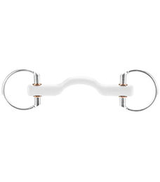 Produktbild von Beris Olivenkopfgebiss mit Zungenbogenstange für Pferde aus Edelstahl in Grau