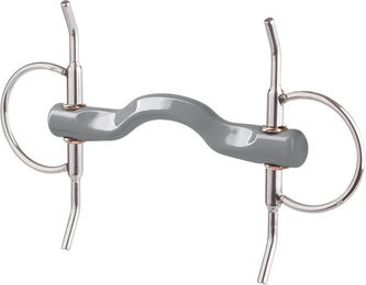 Beris Schenkeltrense Konnex Zungenbogen Soft Stangengebiss 140 mm Grau Edelstahl – Bild 1 von 1
