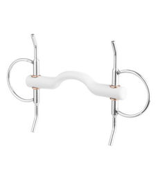 Beris Schenkeltrense mit Zungenbogenstange 14 cm Grau Weiß – Bild 1 von 6