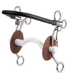 Beris Tandem Hackamore Kombi mit Zungenbogenstange Schwarz aus Kunststoff Breite 14,0 cm – Bild 1 von 2