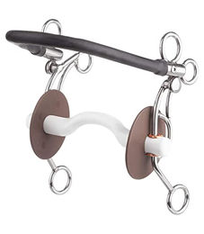 Beris Tandem US Hackamore Kombi mit Zungenbogenstange von Kavalkade GmbH in Schwarz und Silber – Bild 1 von 2