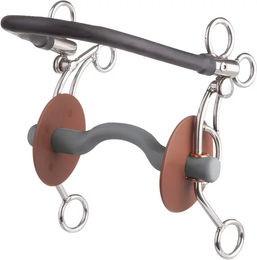 Beris Tandem US Pferdegebiss mit Zungenkanal und Zungenbogenstange Silber 13 cm – Bild 1 von 3