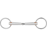Produktbild von Beris Unterlegtrense Einfach Gebrochenes Schultergebiss für Pferde Ring 6cm Silber