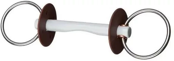Beris Wassertrense Konnex mit dünnem Zungenbogen und Ring für Ponys in Silber – Bild 1 von 2