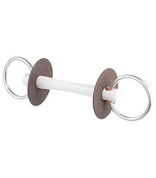 beris Wassertrense mit Comfortstange dünn und hart in Weiß mit 7,5 cm Ring und 130 mm Länge – Bild 1 von 2