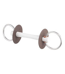 Beris Wassertrense mit Comfortstange und 7,5 cm Ringen aus Kunststoff in Grau oder Weiß – Bild 1 von 2