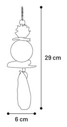 Bero Flamingo Intelligenzspielzeug für Papageien und Wellensittiche aus Holz in Braun 29cm – Bild 1 von 2