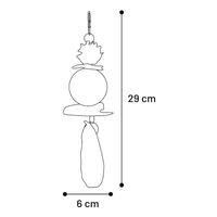 Produktbild von Bero Flamingo Intelligenzspielzeug für Papageien und Wellensittiche aus Holz in Braun 29cm