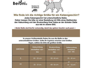 Beroni Safety Harness Classic ausbruchsicheres Katzengeschirr für Katzen – Bild 1 von 4