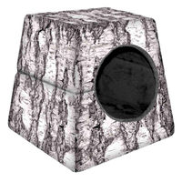Produktbild von Bertoni Katzenhöhle Kuschelhöhle aus Plüsch in Grau und Weiß