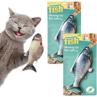 Produktbild von Best Direct Katzenspielzeug Magic Fish zappelnder Plüschfisch mit Katzenminze bunt