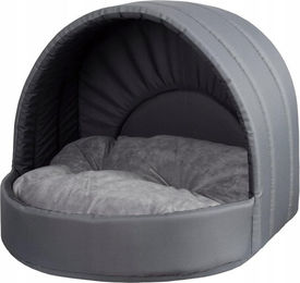 Best For Pets Hundehütte und Haustierbett für kleine Hunde und Katzen mit abnehmbarem Kissen und PVC-Bezug 50x46 cm – Bild 1 von 7