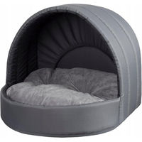 Produktbild von Best For Pets Hundehütte und Haustierbett für kleine Hunde und Katzen mit abnehmbarem Kissen und PVC-Bezug 50x46 cm