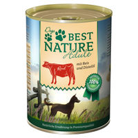 Produktbild von Best Nature Hundefutter Adult Nassfutter Rind mit Reis und Distelöl 400g Sensitive ohne Zucker - 6 x 400 g
