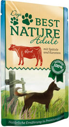 Produktbild von Best Nature Hundefutter Adult Rind mit Spätzle Stückchen in Sauce 12 x 150 g - 12 x 150 g