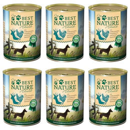 Best Nature Hundefutter Nassfutter Adult Wild und Huhn mit Nudeln 6x 400g mit hohem Fleischanteil und ohne Zucker – Bild 1 von 2