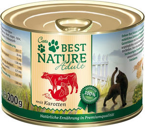 Produktbild von Best Nature Katzenfutter Adult Rind und Pute mit Karotten getreidefrei und glutenfrei 6 x 200 g - 6 x 200 g
