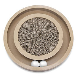 Best Pet Supplies Kratzmatte aus Wellpappe mit interaktiven Spinnbällen für Katzen – Bild 1 von 1