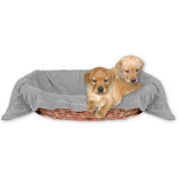 Produktbild von Bestlivings Hundedecke Kuscheldecke für Haustiere aus Polyester Silbergrau 70x100 cm