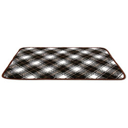 Bestlivings Hundedecke mit Lammfell in Dunkelbraun Gemustert 60x80cm – Bild 1 von 6