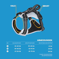 Produktbild von Bestlivings Hundegeschirr Reflektierend und Gepolstert Anti Zug Grau Größe S