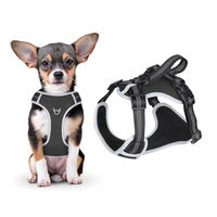 Produktbild von Bestlivings Hundegeschirr Reflektierend und Gepolstert Anti Zug Schwarz Größe L