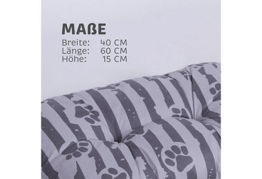 Bestlivings Hundekissen Grau Polyester ÖKO-TEX Standard 100 Größe M – Bild 1 von 5