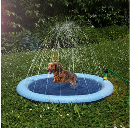 Bestlivings Hundepool Sprinklermatte Splash Pool mit Anti-Rutsch Beschichtung Ø 100 cm Blau - 1 Stk. – Bild 1 von 5