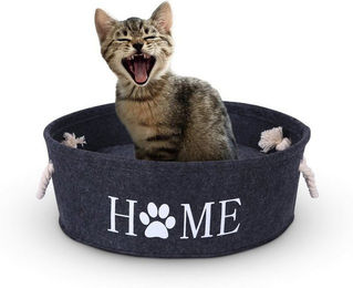 Bestlivings Katzenbett aus Filz mit Kissen Grau Ø40cm – Bild 1 von 13