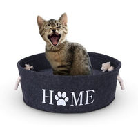 Produktbild von Bestlivings Katzenbett aus Filz mit Kissen Grau Ø40cm