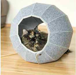 Bestlivings Katzenhöhle Kugelform aus Plüsch Ø44cm für erwachsene Katzen – Bild 1 von 12