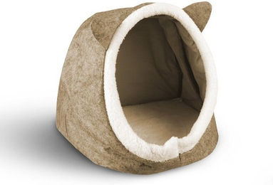 Bestlivings Kuschelhöhle aus Filz als Katzen- und Hundehöhle für Katzen und kleine Hunde in Beige oder Grau – Bild 1 von 3