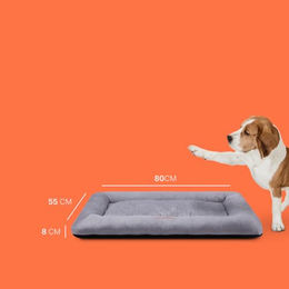 Bestlivings Selbstheizende Hundematte und Katzenkissen Grau 80x55x8cm mit ÖKO-TEX STANDARD 100 – Bild 1 von 3