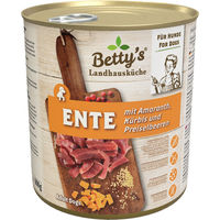 Produktbild von Betty's Landhausküche Hund Nassfutter Ente mit Amaranth Stückchen in Soße Getreidefrei Adult 6 x 800 g - 6 x 800 g