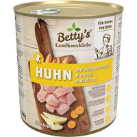 Produktbild von Betty's Landhausküche Hund Nassfutter Huhn und Süßkartoffel Stückchen in Sauce Getreidefrei Monoprotein Adult 6 x 800 g - 6 x 800 g