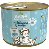 Produktbild von Betty's Landhausküche Hund Nassfutter Känguru mit Geflügel und Kartoffeln Stückchen in Sauce 6 x 200 g - 6 x 200 g