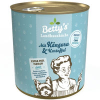 Produktbild von Betty's Landhausküche Hund Nassfutter Känguru mit Geflügel und Kartoffeln Stückchen in Sauce Adult 800g - 6 x 800 g