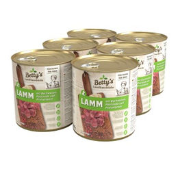 Betty's Landhausküche Hund Nassfutter Lamm mit Buchweizen Stückchen in Sauce getreidefrei glutenfrei 6x800 g - 6 x 800 g – Bild 1 von 2